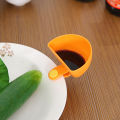 Zishfas Food-grade Garbage Dish 2pcs Clip Type Dipping Dish Food Grade Plastic Semi-circle Salad Dressing Seasoning Condiment Bowl for Kitchen. 