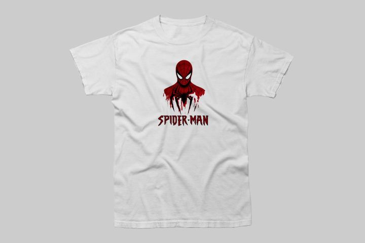 Spider-Man Printed White Cotton T-Shirt