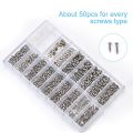 ZOROOM 1000Pcs Stainless Steel Eyeglasses Watch Repair Screw Replacement Kit Set Tiny Screws Nut Assortment Repair Tool Kit Set. 