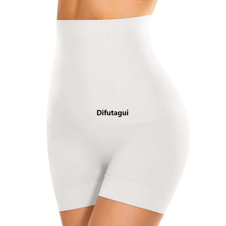 Difutagui High Waisted Slip Shorts Seamless Shaping Boyshorts Tummy Control Tights Belly Panties Shapewear Protective Pants Under Dress