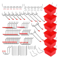 (GGBR)-121 Piece Pegboard Hooks Set,Pegboard Accessories with Metal Hooks, Peg Board Organizer Accessories,Pegboard Bins. 