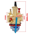 Universal Carburetor Carburador with Power Jet for PWK 28mm 2T 4T 75Cc-250Cc Replacement Accessories. 