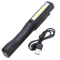 Rechargeable LED COB Portable Camping Inspection Lamp Magnetic black. 
