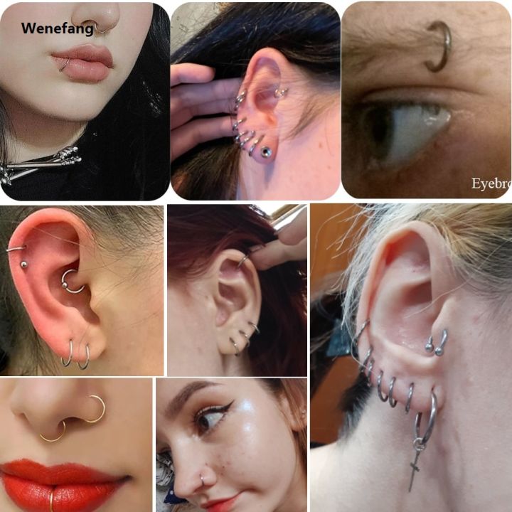 Wenefang%201PC%20Titanium%2020G%20Hinged%20Segment%20Nose%20Septum%20Rings%20Body%20Clips%20Hoop%20For%20Women%20Men%20Cartilage%20Helix%20Lip%20Eyebrow%20Piercings%20Jewelry%20-%20Image%202