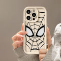 Marvel Spider Man Mask Cover Compatible for IPhone 15 11 14 13 6 6s 12 Pro Max 7Plus XR XS Max X 7 8 Plus SE Angel Eyes Shockproof Solid Color Soft Case. 