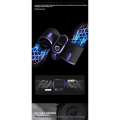 ARELENE Turbo Jet Fan Double-Headed Waist-Mounted Fan Power Bank with Light for Outdoor Camping Traveling Work,Gray &. 