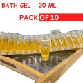 Bath Gel 20ml - Pack of 10 (For Hotels, Travel Accessories) Shower Gel. 