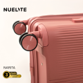NUELITE NARITA 24-Inch Check-In Luggage | 8 Wheel Spinner Trolley Bag | Anti-Theft Zipper Integrated Lock Extra Security | Hard Shell Suitcase. 