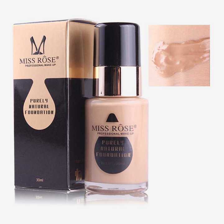 Miss Rose 30Ml Purely Natural Liquid Foundation Base Makeup- Beige 6