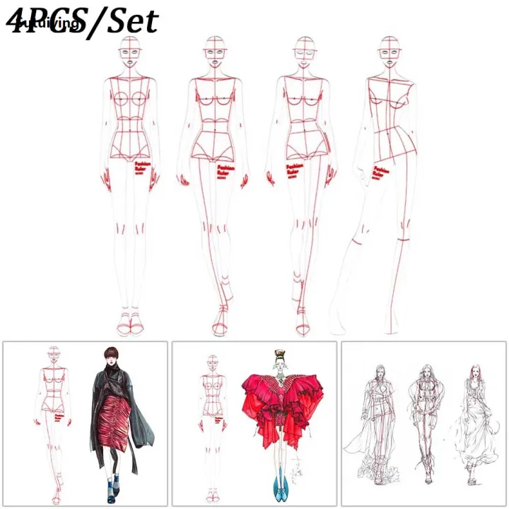 Sutuiying Fashion Drawing Template Ruler Illustration Template Ruler ...