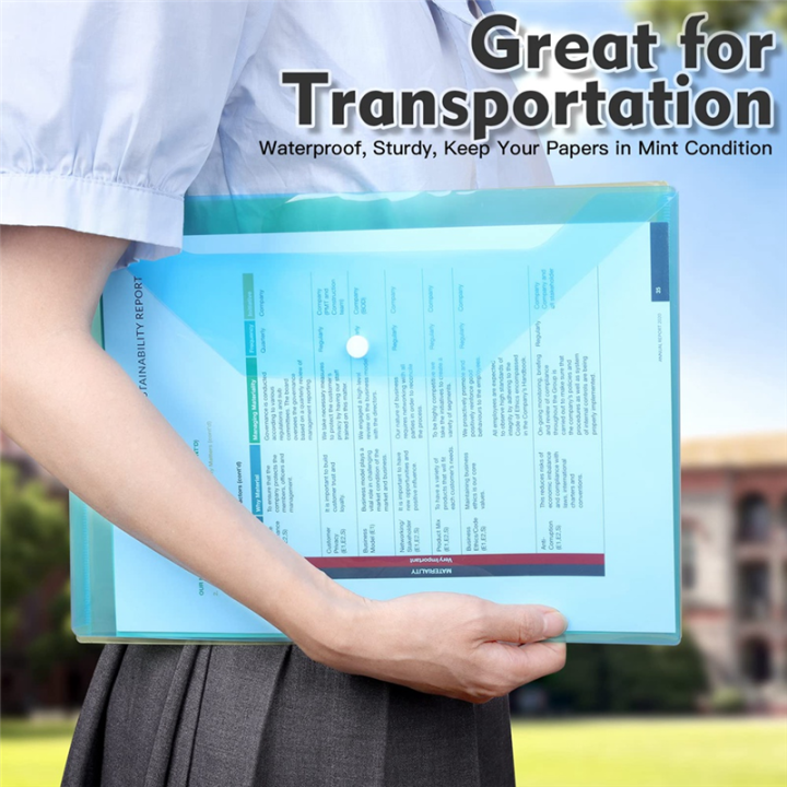 24Pack%20Plastic%20Envelopes%20with%20Snap%20Closure,%20Plastic%20File%20Folders%20for%20Documents%20A4%20Clear%20Envelopes%20Folders,File%20Bags%20About%2033x24cm%20-%20Image%202