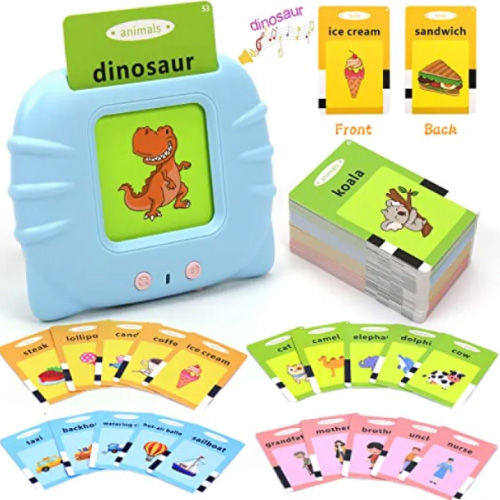 Preschool Educational Audible Talking Flash Card Reader Toy For Kids - 112 Double Sided Flashcards