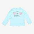 Sky Blue We Are Besties Printed T-Shirt For Kids. 