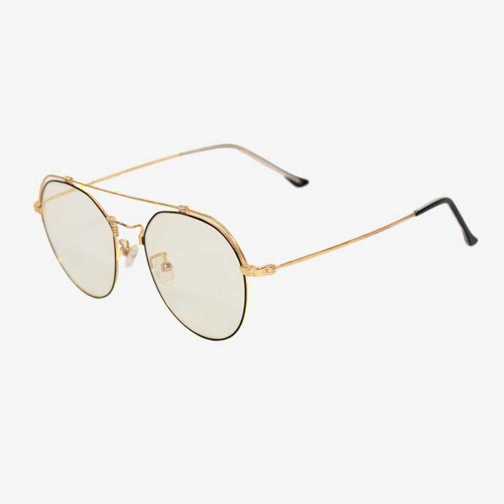 Circular%20Style%20Golden%20Frame%20%20Normal%20Glasses%20For%20Men%20-%20Image%203