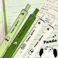 1/4Pcs Creative Cute Cartoon Panda Gradient Color Gel Pen Kawaii Student Stationery 0.5mm Black Ink Pen School Office Supplies Mushen. 