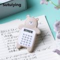 Sutuiying 1/2/3PCS Mini Cartoon Calculator Pocket Size 8 Digits Display Portable Kawaii Small Button Calculate Students School Calculating. 