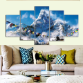 5 Panel Cotton Wall Hang Canvas Art 3 x 5 Feet (Moutain Scenary). 