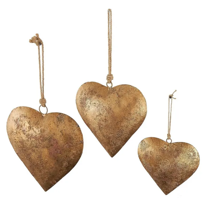 Metal Heart Decorative Bell - 3d Metal Heart En Forme De Coeur | Art