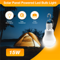 Solar Panel Powered Led Bulb Light Portable Outdoor Camping Tent Energy Lamp 15W. 