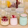 Yogurt Pudding Glass Jar Mini Mousse Drinking Bottle with Lid High Temperature Resistant Homemade Juicing Milk Storage Container. 