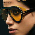 Vintage Pilot Sunglasses Women Fashion Luxury Brand Designer Tom Neughman Sun Glasses Men Classic Yellow Shades Side Cool Shield. 