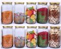 Glass Jar 1000ml with Lid Set Of 5Pcs | Blemish Free Food Grade Eco Friendly Reusable Multipurpose Jar - 1Ltr - Pack Of 5. 