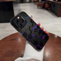 MissConnie Hexagonal Irregular Shape Purple Energy Phone Case Compatible for IPhone 15 11 12 13 14 7 8 Pro Max XR X XS Max Soft Shockproof Cover. 