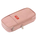 High Capacity Stationery Pen Holder Bag Solid Pencil Case School Student Glue Ruler Eraser Box Gift Organizer Pink. 