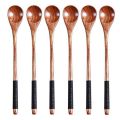 NAMUNY 1 Pcs Non-Stick Cake Cooling Rack Baking Rack & 6 Pcs Long Handled Wooden Spoons Wood Tea Coffee Spoon. 