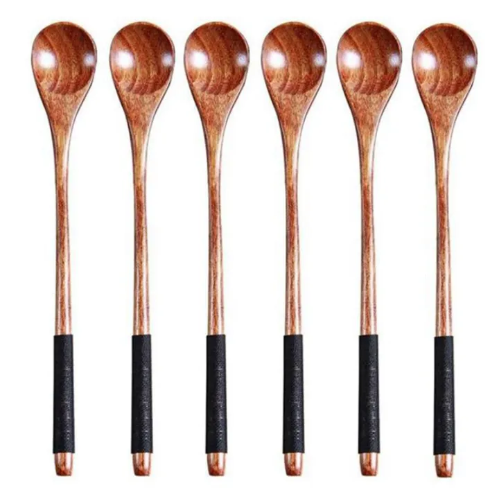 NAMUNY%201%20Pcs%20Non-Stick%20Cake%20Cooling%20Rack%20Baking%20Rack%20&%206%20Pcs%20Long%20Handled%20Wooden%20Spoons%20Wood%20Tea%20Coffee%20Spoon%20-%20Image%204