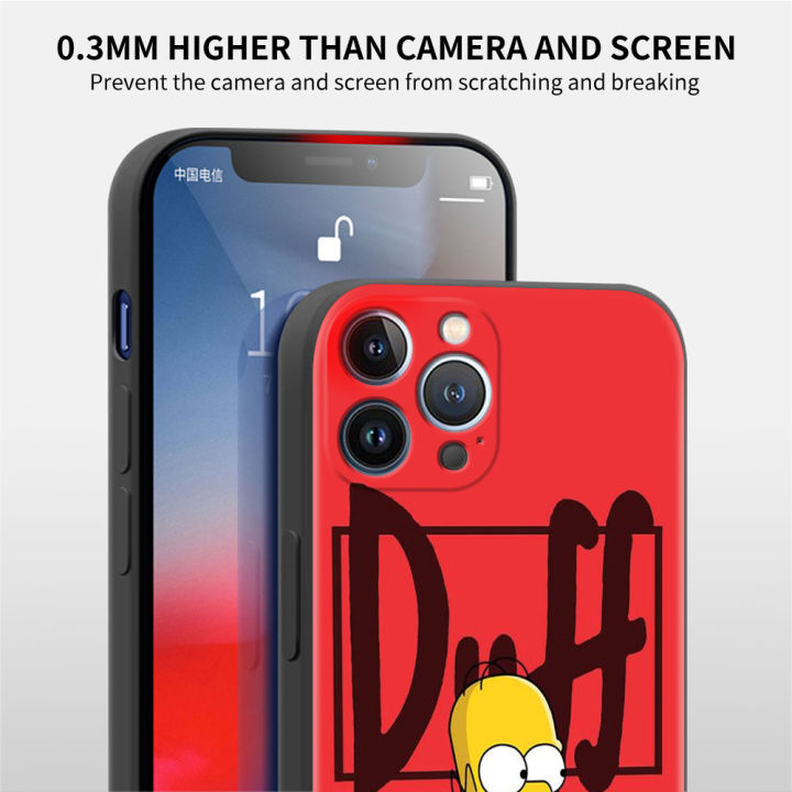 2025SMGSLIB Case For Apple iPhone 11 13 14 12 Pro 7 Plus XR X XS Max 6 6S 13Pro Max Black Silicone Phone Funda Funny Homer Simpson