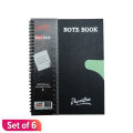Paperline Black B5 Note Book 30 Pages Set of 6. 