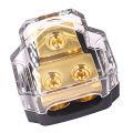 2X Audio Amplifier Power Distribution Block 1 in 2 Out Way Power Ground Distributor Blocks Car Amplifier Audio Splitter. 
