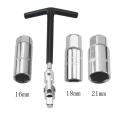 NCANRUI Car Motorcycle Repairing Tool Kit Spark Plug Removal Tool Socket Wrench 16Mm /18Mm/21MmT-Handle Wrench. 