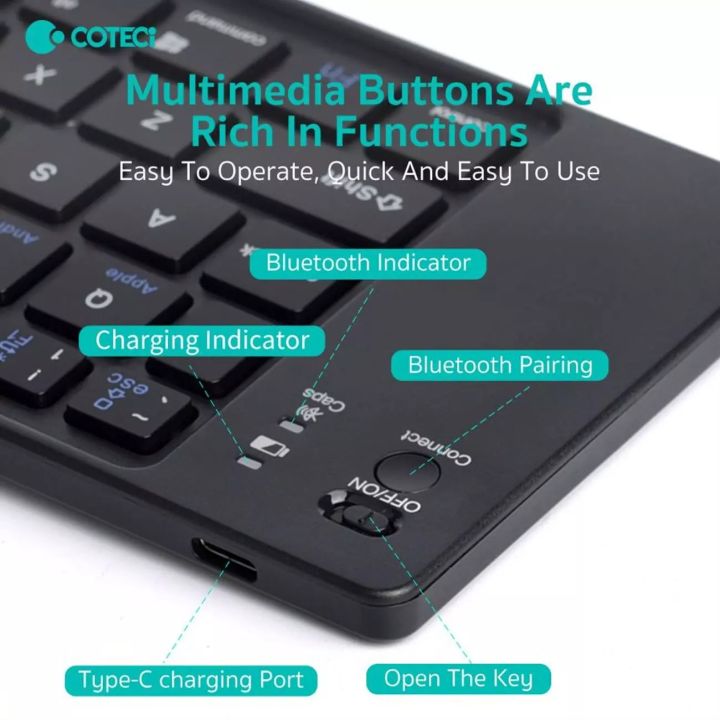 COTECi%20Folding%20Bluetooth%20Keyboard%20Wireless%20Silent%20Ipad%20Mobile%20Phone%20Tablet%20Universal%20Notebook%20Compact%20Portable%20and%20Comfortable%20Keyboard%20-%20Image%205