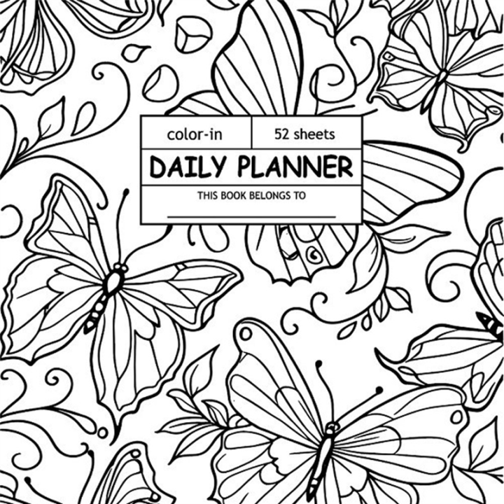 Coloring Notebook Popular 52 Sheets Color-in Notebook Flower Coloring ...
