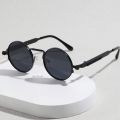 ZOO Shades Round Sliver Metal Frame Spring Ponk Sunglasses For Men. 