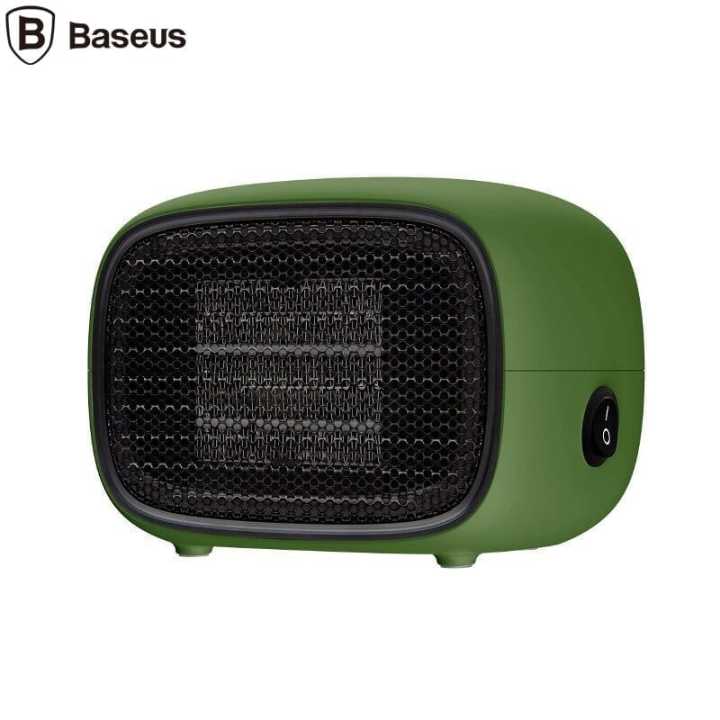 BASEUS Warm Little Fan Heater Small Warm Air Conditioning - Green/EU Plug