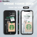 Jizetin for Realme X2 Pro Back Cover Coffee Day Multicolor Square Soft Liquid Silicone Phone Case. 