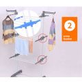 Foldable Multi-Layer Clothes Drying Rack with Wheels – Telescopic Metal Laundry Stand for Indoor & Outdoor Use | 3-Tier Cloth Dryer Rack for Towels, Garments & Home Organization. 