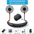 Speed adjustable hands-free fan Portable Handheld Mini fan headphones designed with neck strap suspension fan. 