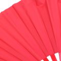 (GGBR) Natural Wood Balls with Bamboo Structure of Tai Wushu Martial Arts Hand Fan Red. 
