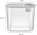 Transparent Home Office Desk Decoration Aquarium Table Fish Bowl Tank With Lid 13 Litre. 