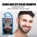 0ml Complex Rapid Hair Dye Shampoo 10 Shampoo Removal of White Gray Men's Beard Dyeing and Washing Beard Effective Repair Permanent Beard Blackening Shampoo. 