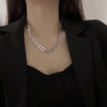 Sweet Chain Sweater Shirt T White Assembly Men's Necklace Steel Thick Hardware Cuba] Original [Global Best-Selling Titanium Women's Hip Hop Clavicle Chain Cool Accessories. 