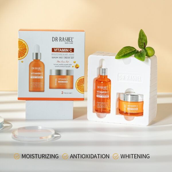 Dr Rashel Vitamin C Brightening & Anti-Aging Serum & Face Cream Set (50ml + 50g)