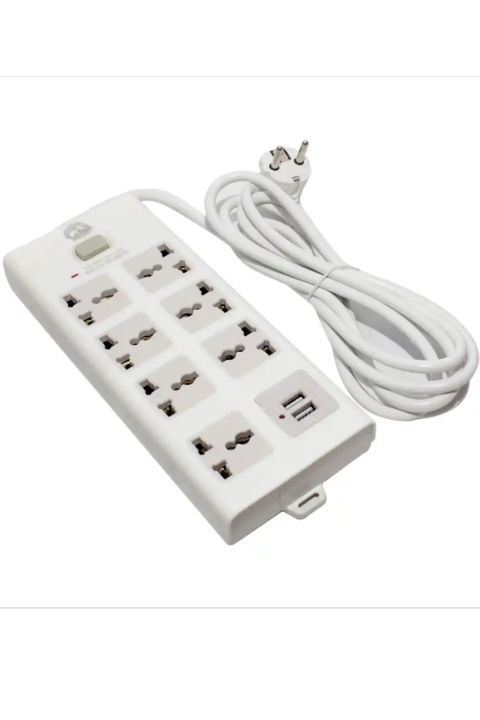 High Power Multi Plug With 2 Usb Port