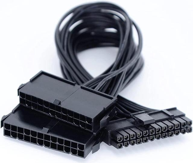 24 Pin Splitter Dual Power Supply Adapter Cable for ATX, 24 pin to 2 x 24(20+4) pin (1ft/12inch) FOR DESKTOP POWER SUPPLY