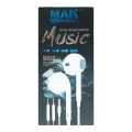 White Color MAK Volume Control Handfree 3m And Above Cable Length Earphone MK50. 