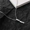 Rectangle Pendant Necklace Men Stainless Steel Chain Necklace Jewelry Gift MNP. 